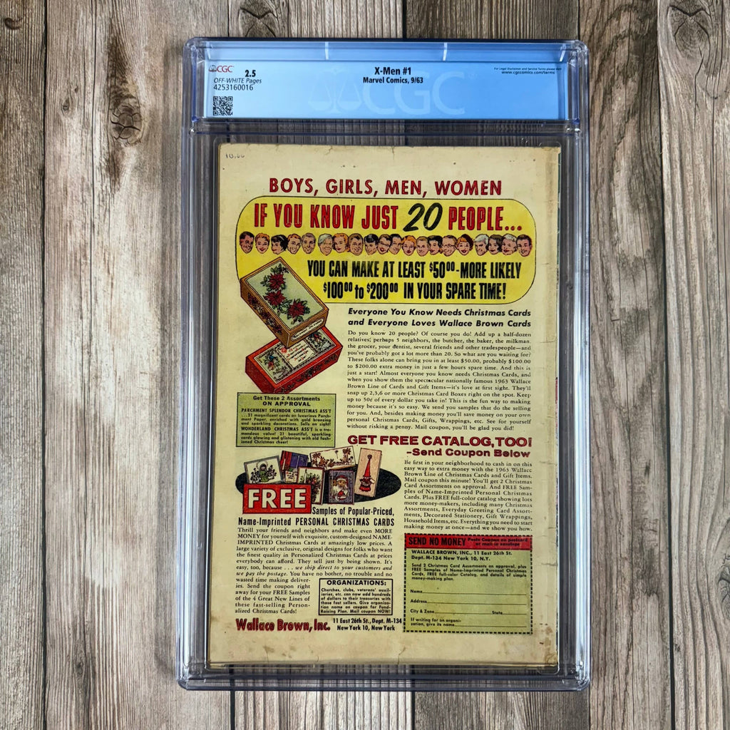 Bry's Comics X-Men #1 CGC 2.5 1st appearance of the X-Men, Professor X, Magneto, Cyclops, Jean Grey, Iceman, Angel, Beast, introduction of Homo Superior concept *Trade Avail.