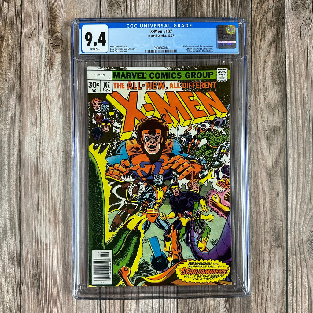 Bry's Comics X-Men #107 CGC 9.4 WP 1st full team appearance of the Starjammers, 1st team appearance of the Shi’ar Imperial Guard, 1st appearance of Gladiator, 1st appearance of the M'Krann Crystal, 1st full appearance of D'Ken Neramani