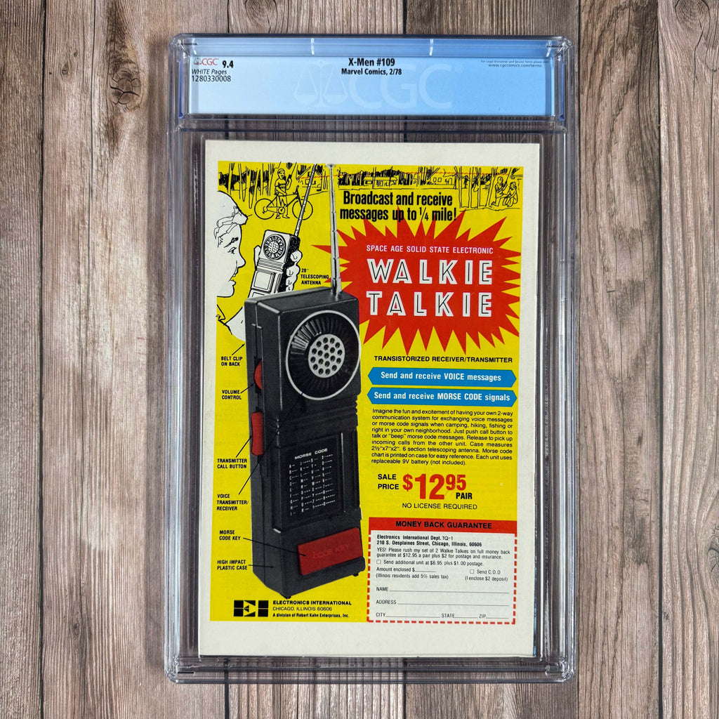 Bry's Comics X-Men #109 CGC 9.4 WP 1st appearance of Weapon Alpha (James MacDonald Hudson, later Vindicator)