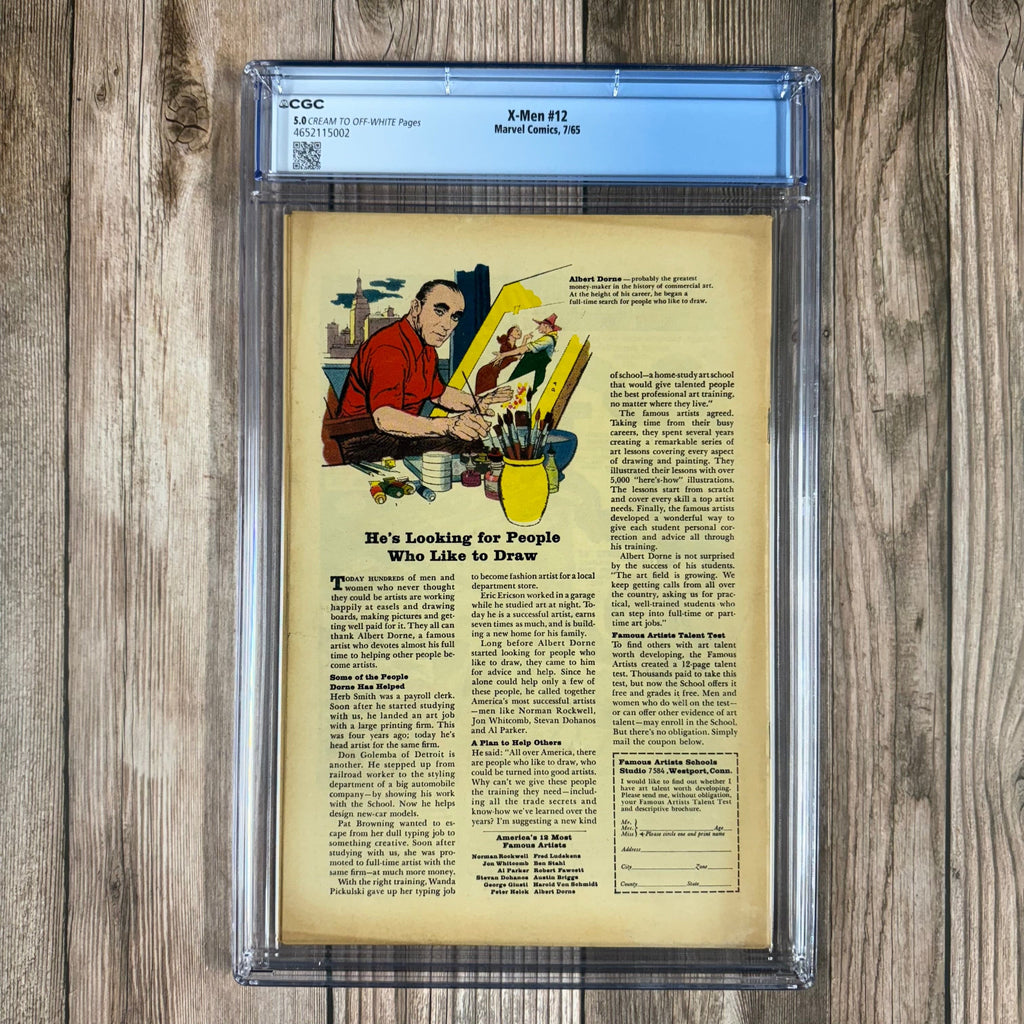 Bry's Comics X-Men #12 CGC 5.0 1st appearance and origin of Juggernaut, origin of Professor X, 1st cameo appearance of Cyttorak