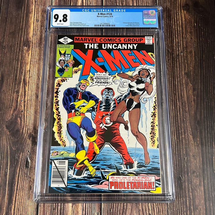 Bry's Comics X-Men #124 CGC 9.8 WP , 1st appearance of Colossus as The Proletarian !