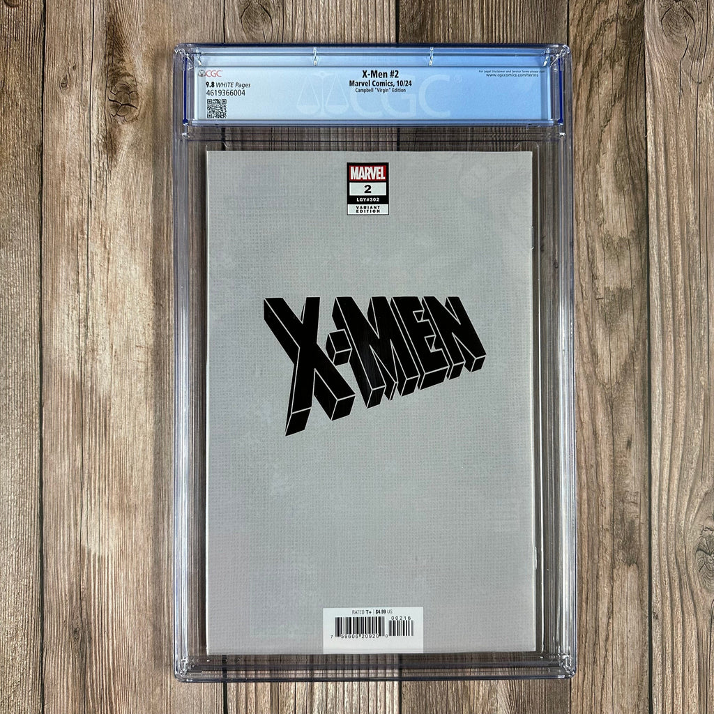 Bry's Comics X-Men #2 CGC 9.8 WP 1:100 Virgin Variant Cover by J. Scott Campbell, 1st appearance of Ben Liu