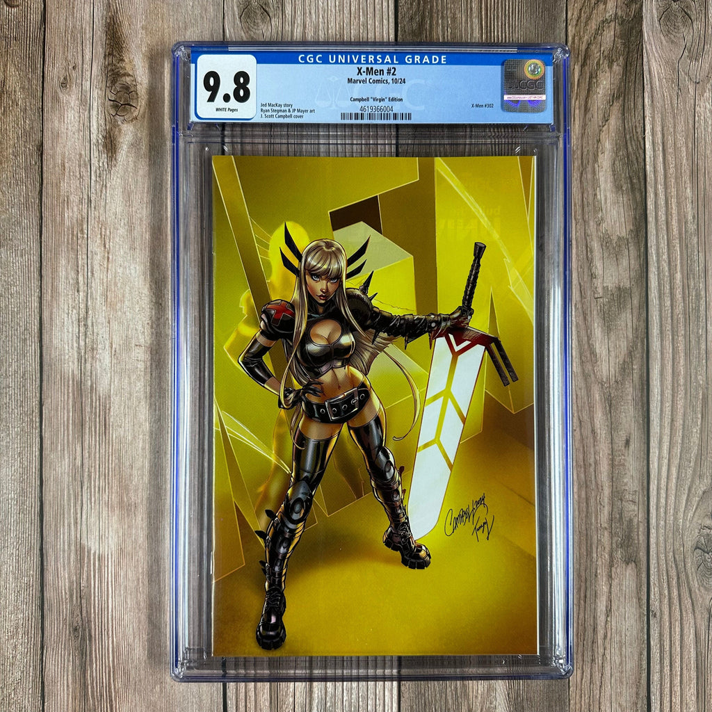 Bry's Comics X-Men #2 CGC 9.8 WP 1:100 Virgin Variant Cover by J. Scott Campbell, 1st appearance of Ben Liu