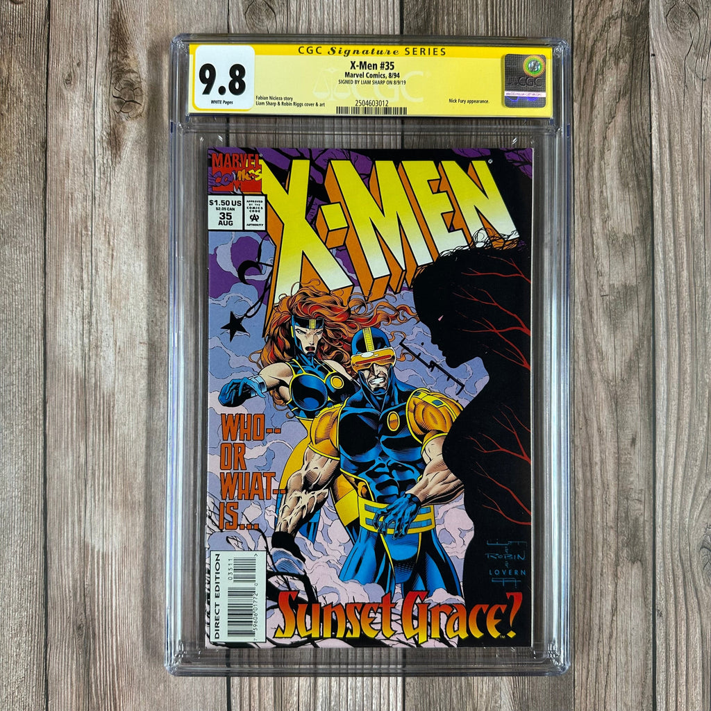 Bry's Comics X-Men #35 CGC 9.8 WP SS Signed by Liam Sharp Cover Art by Liam Sharp & Robin Riggs, Writer: Fabian Nicieza (cert:3012)