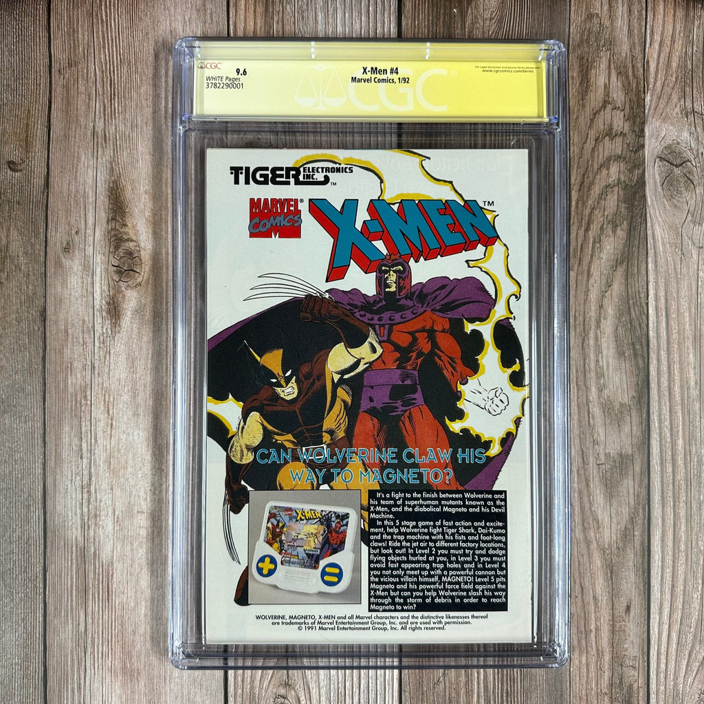 Bry's Comics X-Men #4 CGC 9.6 WP SS Signed by Chris Claremont, 1st Full Omega Red, NEWSSTAND EDITION
