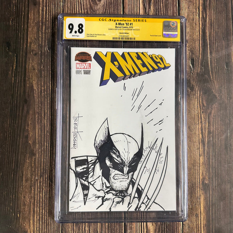 Bry's Comics X-Men '92 #1 CGC 9.8 SS Signed and Sketch by Tyler Kirkham