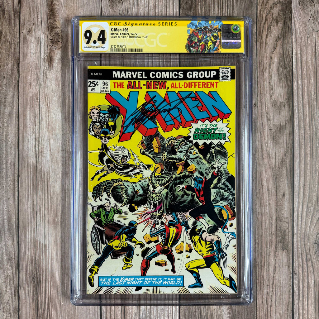 Bry's Comics X-Men #96 CGC 9.4 Custom Label, SS Signed by Chris Claremont, 1st appearance of Moira MacTaggert, Wolverine's berserker rage, Steven Lang, and Kierrok
