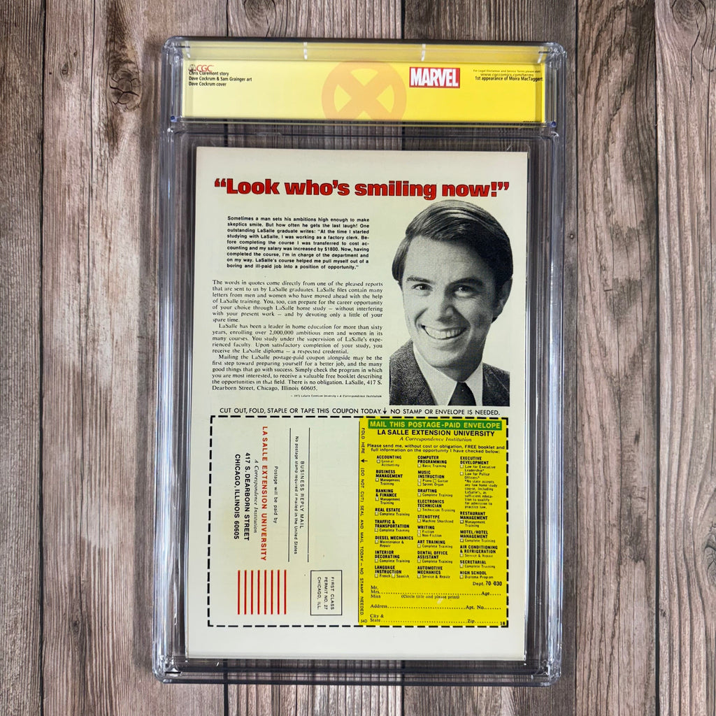 Bry's Comics X-Men #96 CGC 9.4 Custom Label, SS Signed by Chris Claremont, 1st appearance of Moira MacTaggert, Wolverine's berserker rage, Steven Lang, and Kierrok