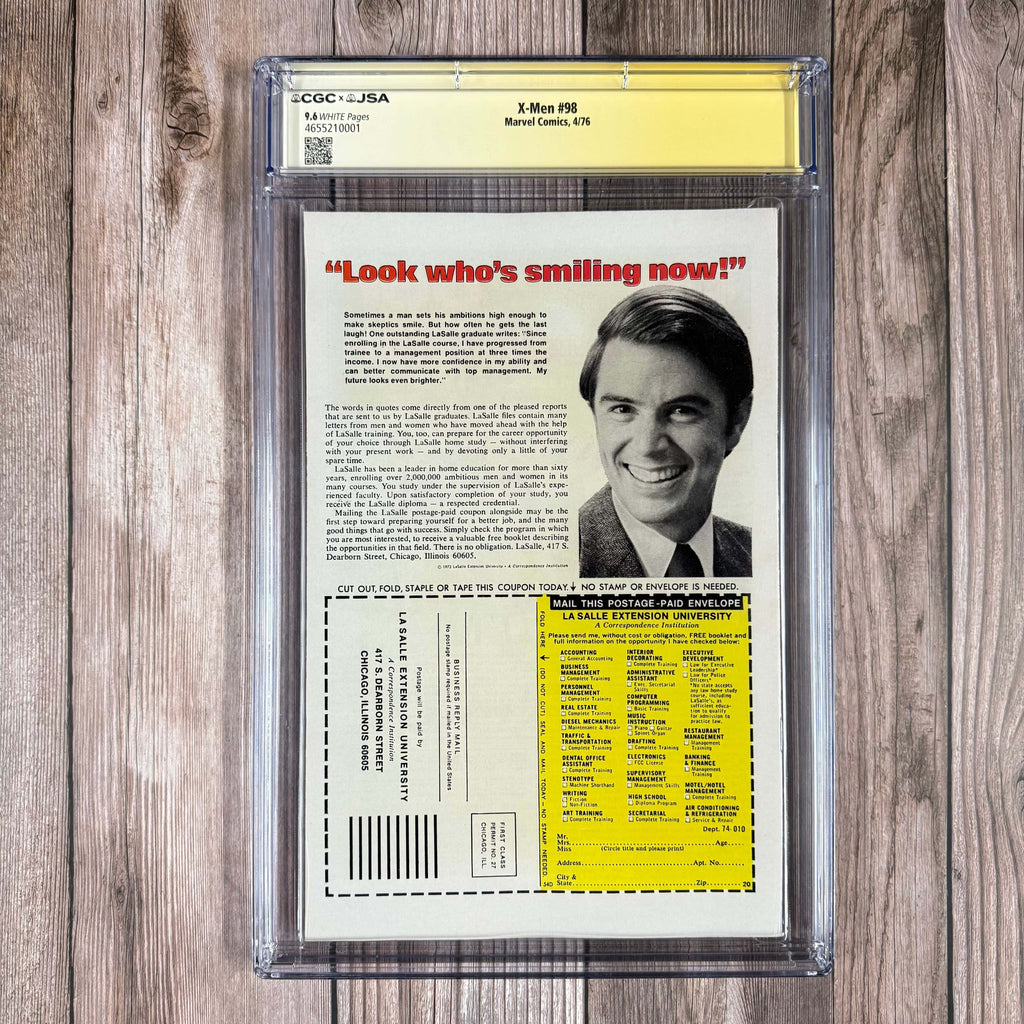 Bry's Comics X-Men 98 CGC 9.6 Signed Dave Cockrum & Chris Claremont