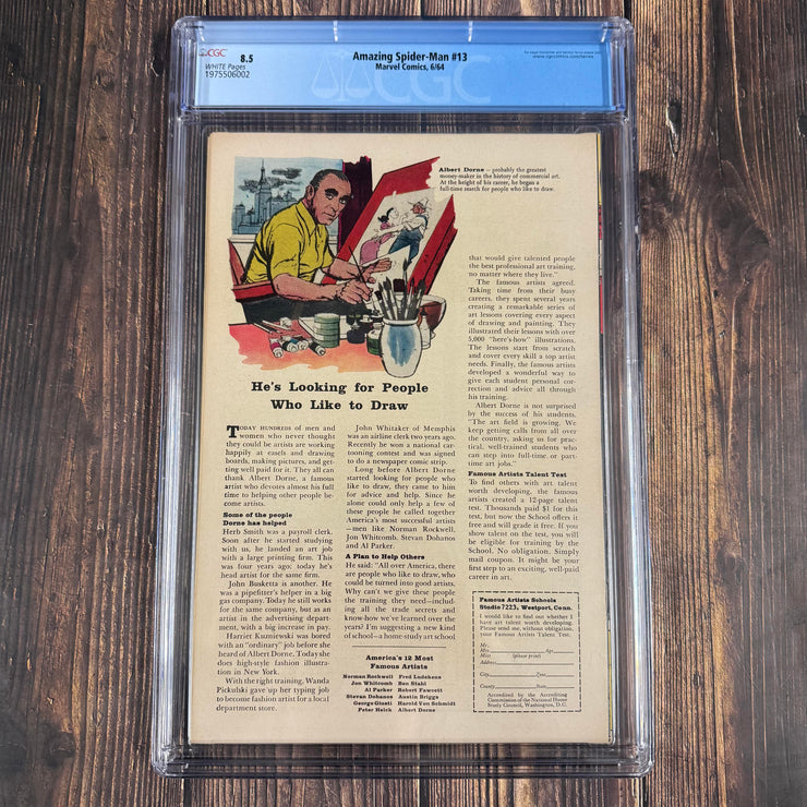 Amazing Spider-Man #13 CGC 8.5 WP 1st appearance of Mysterio